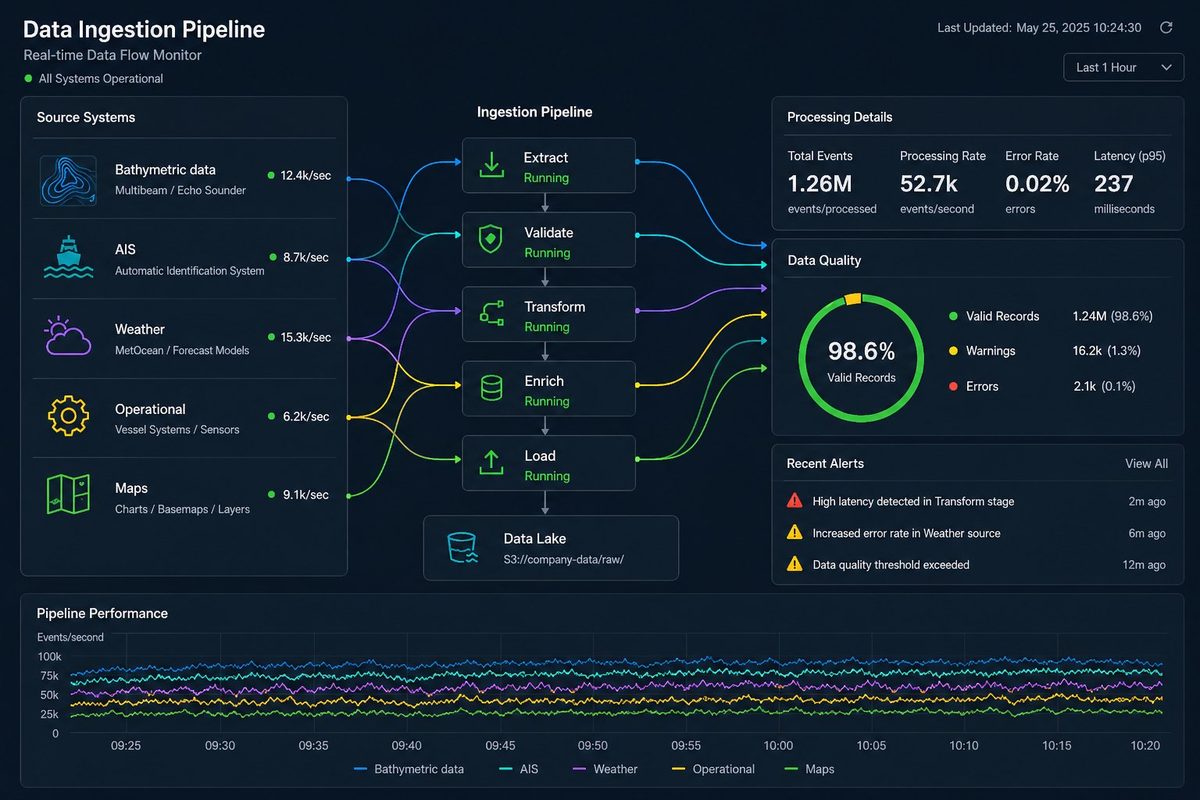 Data ingestion pipeline dashboard